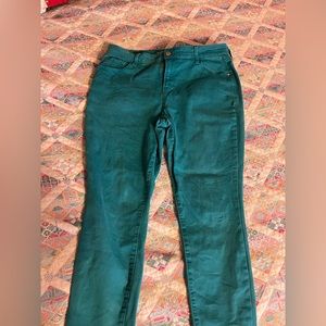 Teal stretch skinny jeans old navy rockstar 14 EUC